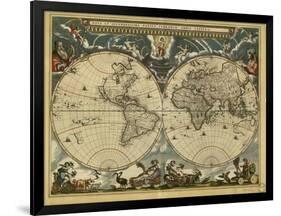 17th Century World Map-Library of Congress-Framed Photographic Print