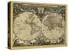 17th Century World Map-Library of Congress-Stretched Canvas