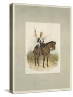 17th Lancers, a Trooper in Review Order-Charles Green-Stretched Canvas