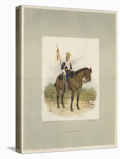 17th Lancers, a Trooper in Review Order-Charles Green-Stretched Canvas