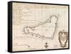 1803 Map of Easter Island-null-Framed Stretched Canvas