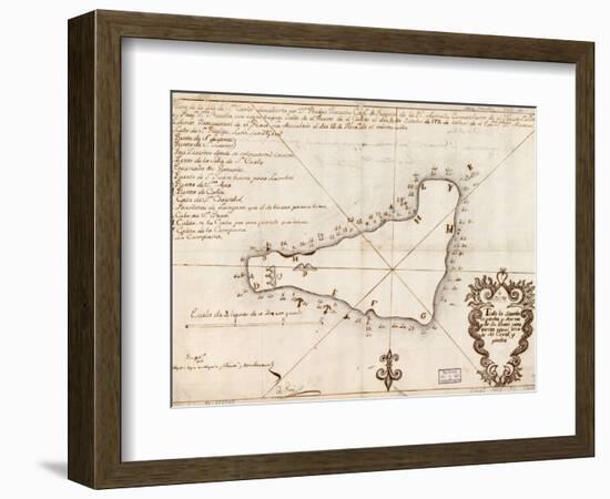 1803 Map of Easter Island-null-Framed Art Print