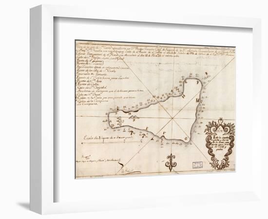 1803 Map of Easter Island-null-Framed Art Print