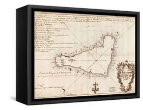 1803 Map of Easter Island-null-Framed Stretched Canvas