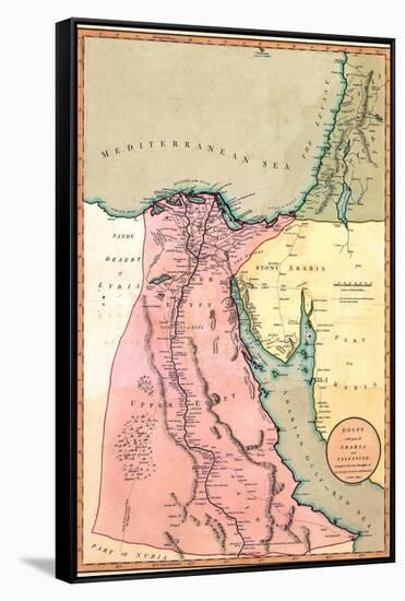 1803 Map of Egypt, with Part of Arabia and Palestine-null-Framed Stretched Canvas