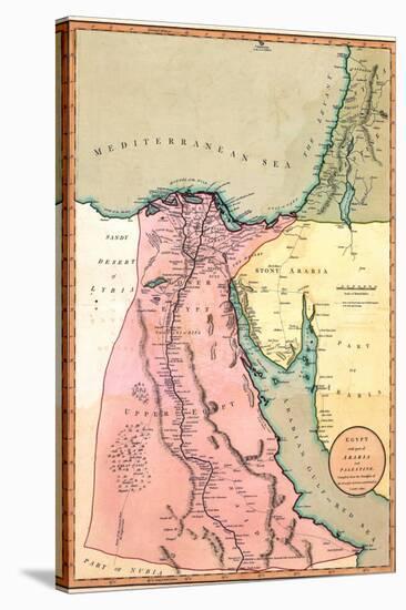 1803 Map of Egypt, with Part of Arabia and Palestine-null-Stretched Canvas