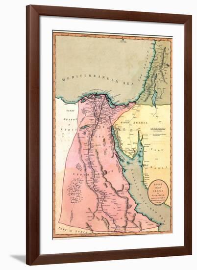 1803 Map of Egypt, with Part of Arabia and Palestine-null-Framed Photo