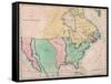 1803 Map of North American Showing the Major Divisions by European National Possession-null-Framed Stretched Canvas