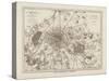 1805 Paris Map-N. Harbick-Stretched Canvas