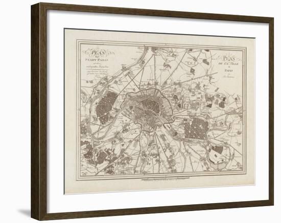 1805 Paris Map-N. Harbick-Framed Art Print