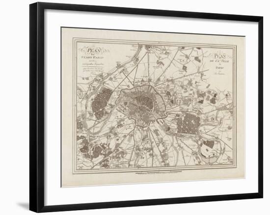 1805 Paris Map-N. Harbick-Framed Art Print