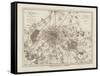 1805 Paris Map-N. Harbick-Framed Stretched Canvas