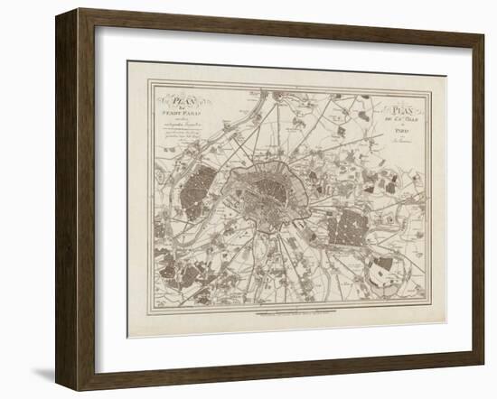 1805 Paris Map-N. Harbick-Framed Art Print