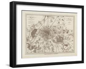 1805 Paris Map-N. Harbick-Framed Art Print