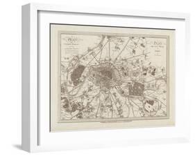 1805 Paris Map-N. Harbick-Framed Art Print