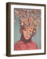 #180-spacerocket art-Framed Giclee Print