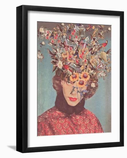 #180-spacerocket art-Framed Giclee Print