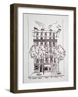 181 Avenue du Maine, Paris, France in the 14th arrondissement is a typical apartment building in Pa-Richard Lawrence-Framed Photographic Print