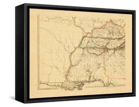 1812, Alabama, Georgia, Kentucky, Louisiana, Mississippi, Tennessee-null-Framed Stretched Canvas