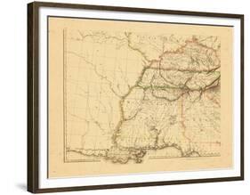 1812, Alabama, Georgia, Kentucky, Louisiana, Mississippi, Tennessee-null-Framed Premium Giclee Print