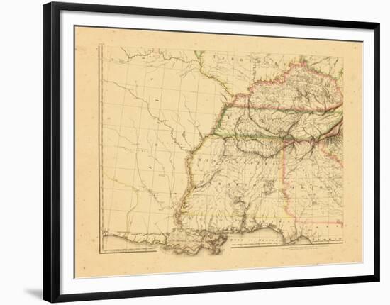 1812, Alabama, Georgia, Kentucky, Louisiana, Mississippi, Tennessee-null-Framed Premium Giclee Print