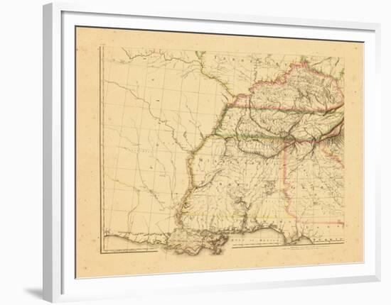 1812, Alabama, Georgia, Kentucky, Louisiana, Mississippi, Tennessee-null-Framed Premium Giclee Print