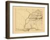 1812, Alabama, Georgia, Kentucky, Louisiana, Mississippi, Tennessee-null-Framed Giclee Print