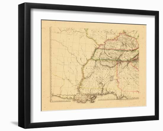 1812, Alabama, Georgia, Kentucky, Louisiana, Mississippi, Tennessee-null-Framed Giclee Print