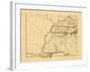 1812, Alabama, Georgia, Kentucky, Louisiana, Mississippi, Tennessee-null-Framed Giclee Print