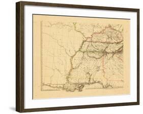 1812, Alabama, Georgia, Kentucky, Louisiana, Mississippi, Tennessee-null-Framed Giclee Print