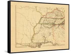 1812, Alabama, Georgia, Kentucky, Louisiana, Mississippi, Tennessee-null-Framed Stretched Canvas