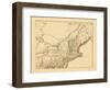 1812, New Hampshire, Massachusetts, Maine, Connecticut, New Jersey, New York, Pennsylvania, Rhode I-null-Framed Premium Giclee Print