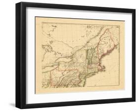 1812, New Hampshire, Massachusetts, Maine, Connecticut, New Jersey, New York, Pennsylvania, Rhode I-null-Framed Giclee Print