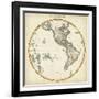 1812 Western Hemisphere-Pinkerton-Framed Art Print