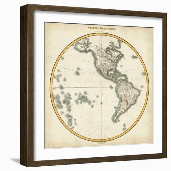 1812 Western Hemisphere-Pinkerton-Framed Art Print