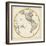 1812 Western Hemisphere-Pinkerton-Framed Art Print