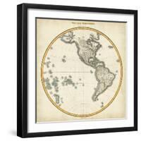 1812 Western Hemisphere-Pinkerton-Framed Art Print