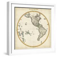 1812 Western Hemisphere-Pinkerton-Framed Art Print