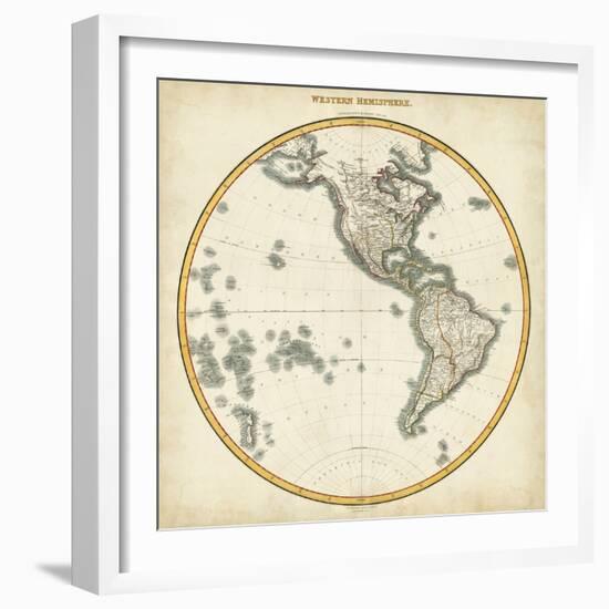 1812 Western Hemisphere-Pinkerton-Framed Art Print