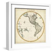 1812 Western Hemisphere-Pinkerton-Framed Art Print