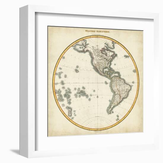 1812 Western Hemisphere-Pinkerton-Framed Art Print