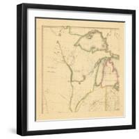 1812, Wisconsin, Ohio, Michigan, Indiana, Illinois-null-Framed Giclee Print