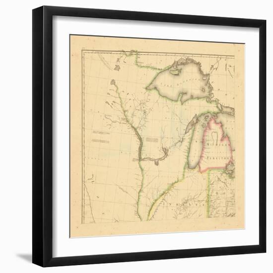 1812, Wisconsin, Ohio, Michigan, Indiana, Illinois-null-Framed Giclee Print