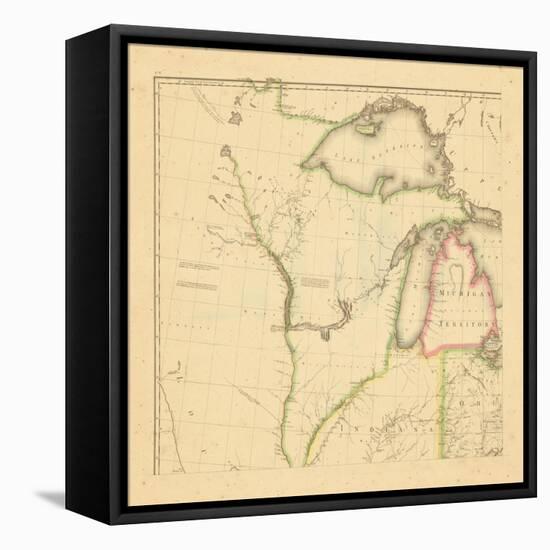 1812, Wisconsin, Ohio, Michigan, Indiana, Illinois-null-Framed Stretched Canvas