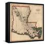 1814, Louisiana State Map, Louisiana, United States-null-Framed Stretched Canvas