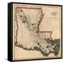 1814, Louisiana State Map, Louisiana, United States-null-Framed Stretched Canvas