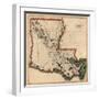 1814, Louisiana State Map, Louisiana, United States-null-Framed Giclee Print