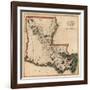 1814, Louisiana State Map, Louisiana, United States-null-Framed Giclee Print