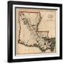 1814, Louisiana State Map, Louisiana, United States-null-Framed Giclee Print