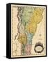 1814, Vermont State Map, Vermont, United States-null-Framed Stretched Canvas